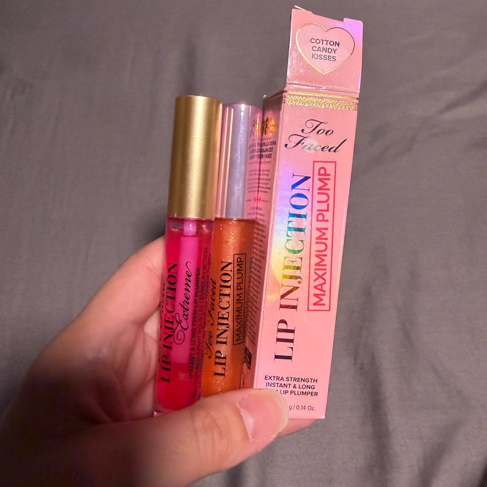 Too Faced Lip Injection Maximum Plump Trio - Pink, Orange, Gold